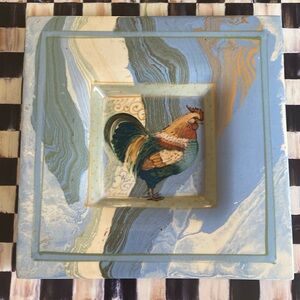 Sud & Co Rooster Plate hand painted France